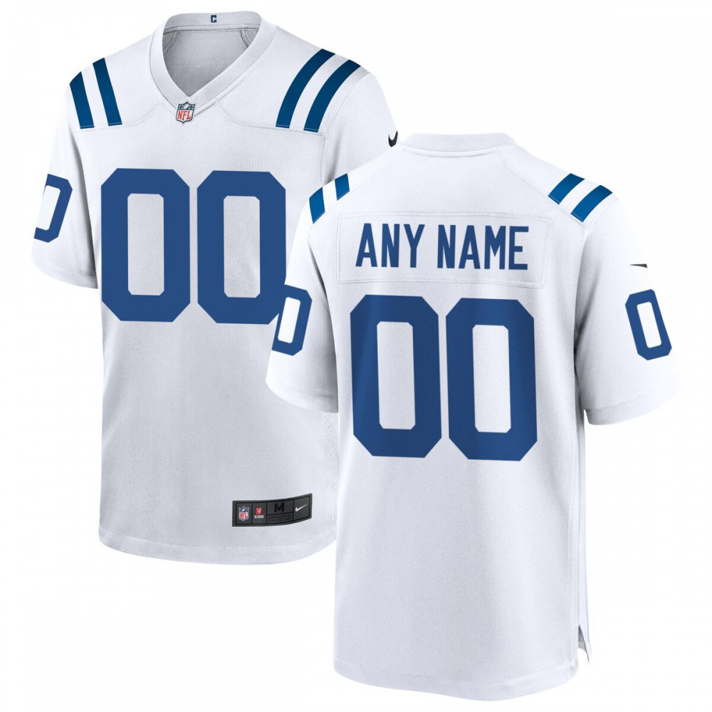 Indianapolis Colts Nike Custom Game Jersey - White-GridironStore
